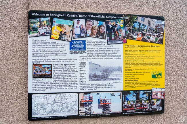 Springfield, Oregon is home to the official Simpsons mural.