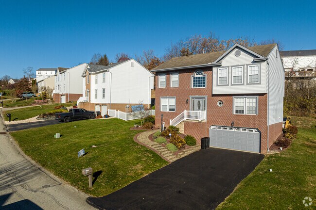 New construction colonials can be found along with older homes in New Stanton.