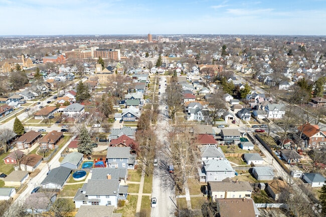 A wide range of home styles can be found throughout the neighborhood’s tree lined residential streets