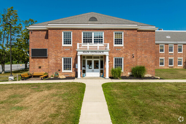 This is the main entrance to Paul J. Gelinas Junior High School in Old Field.