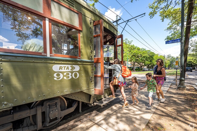 Take the family for a ride on a historic streetcar down St. Charles Ave in Milan.