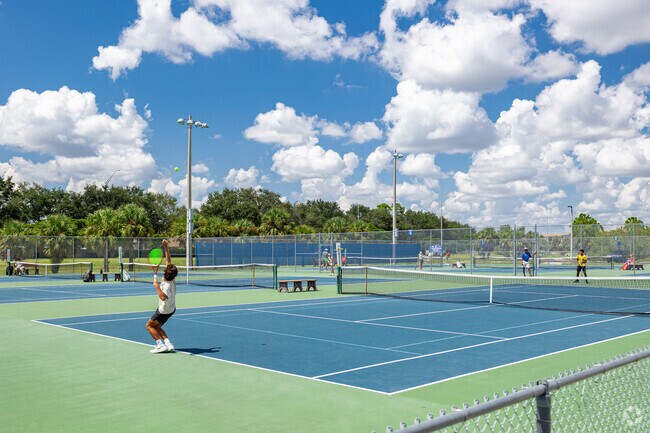 Tennis players will love the extensive courts at the Barbara Manzo Tennis Center.