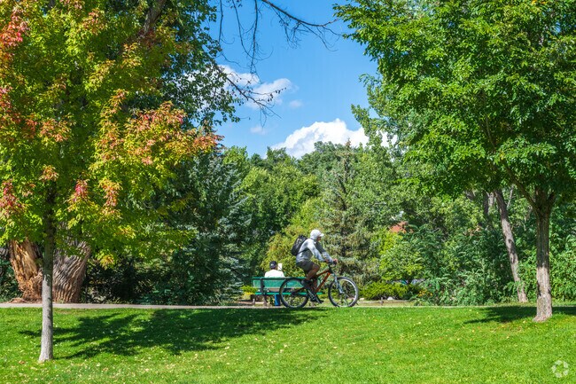 Runners and cyclists use the paved Animas River Trail to exercise and enjoy fresh air.