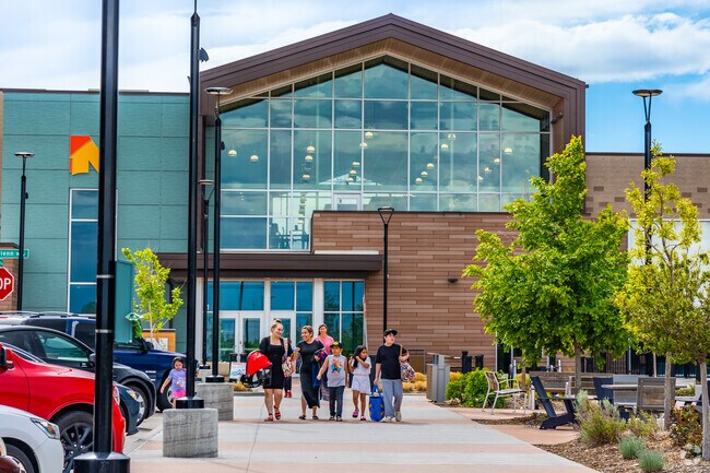 Locals play basketball and swim inside the Northglenn Recreation Center.