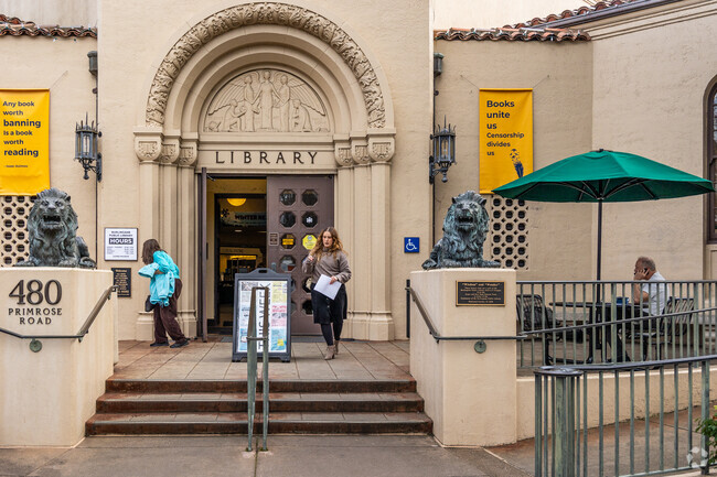 Burlingame Terrace residents have easy access to a public library.