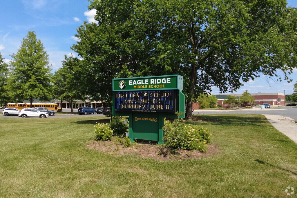 Sign of Eagle Ridge Middle School in Ashburn.