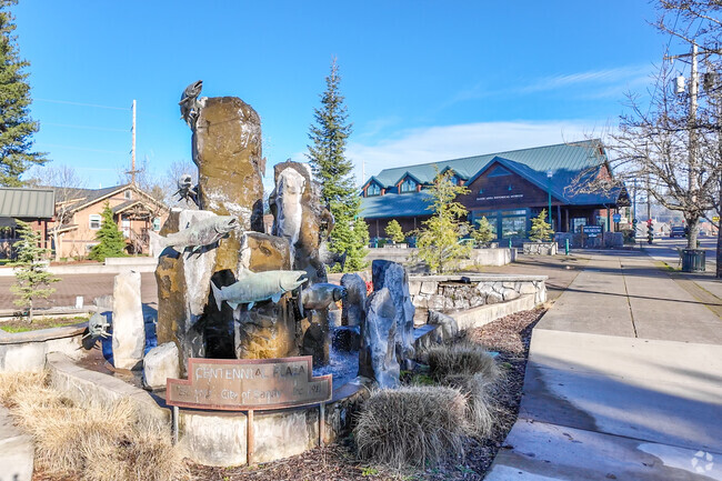 Centennial Plaza welcomes you as you enter downtown Sandy.