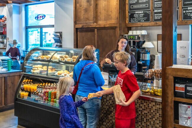 Grab breakfast and drinks at Cafe M in downtown near Bozeman Creek.