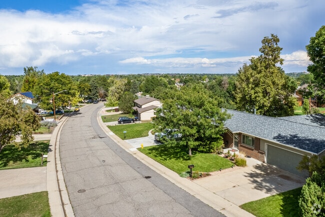 Ranch and split-level homes line the streets of Parkway Estates, Arvada, Colorado