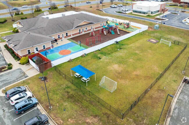 An aerial view of Skipwith Academy.