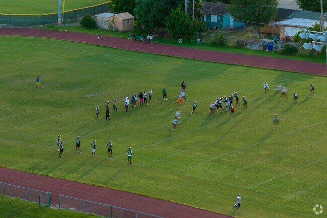 Local McArthur High School students at football practice.