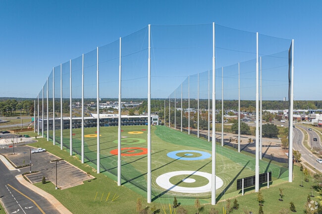 McGowin Park Shopping Center features Top Golf along with several other entertainment options.