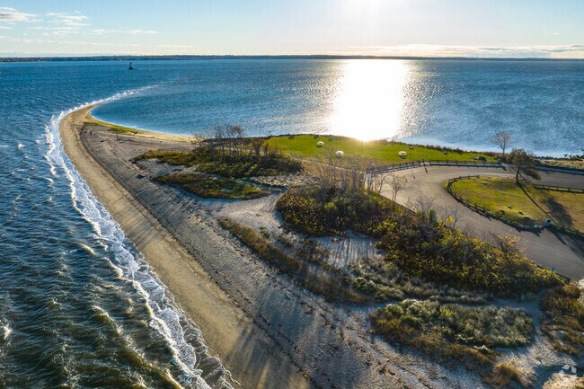 Conimicut Point Park in Conimicut-Shawomet is a year-round destination to enjoy fresh sea air and scenic water views.