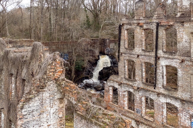 You can explore the ruins at The Great Falls Mill along the Little Carr Creek in Rockingham.