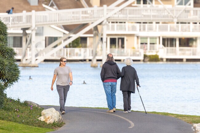 Walking around the Woodbridge lake is a pretty common daily activity for the locals here.