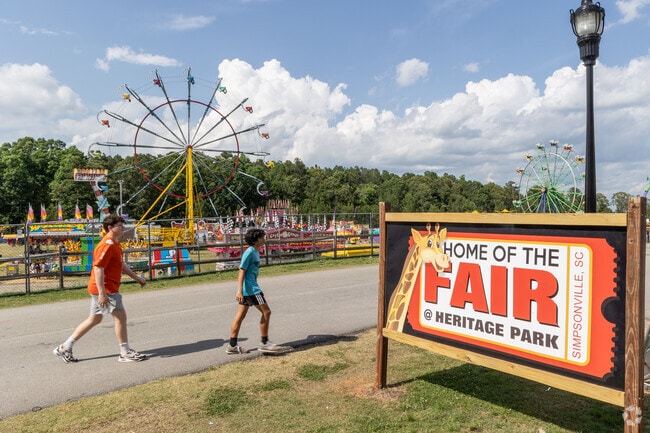 Once a year the Fair at Heritage Park  opens in Simpsonville for fun and games.