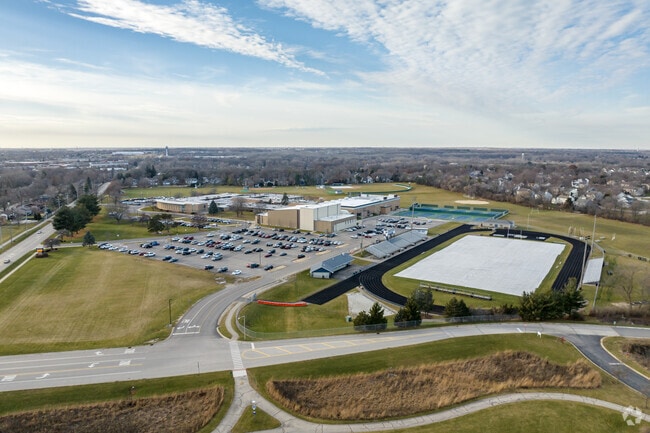 Aerial view of Cary Grove High School
and its grounds.