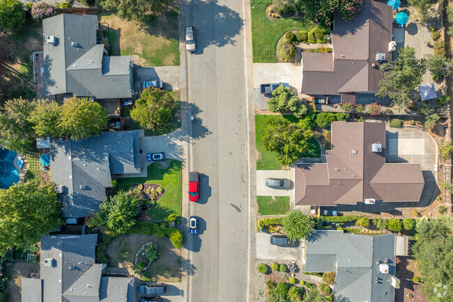 Oak Haven homes have large front yards.