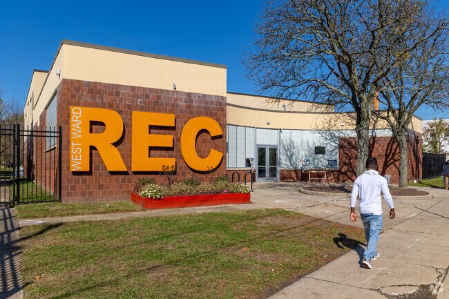 The West Ward Rec Center is a hub of local activity.