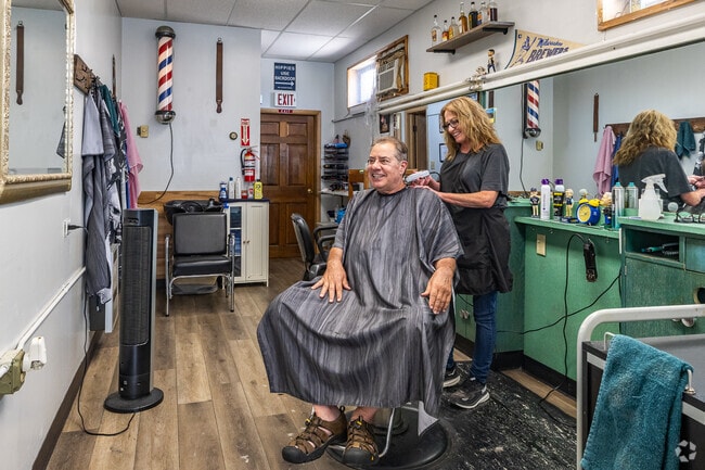 The Butler Barbershop is where locals go to get a clean cut and a shave.
