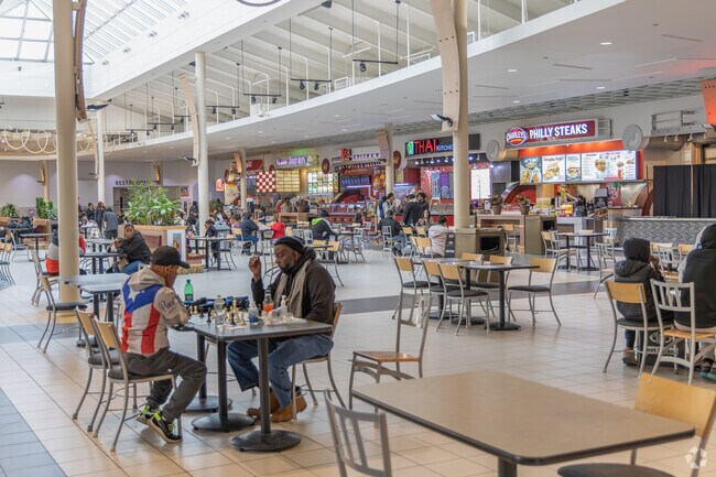 Brass Mill Food Court near East End District offers diverse dining options.