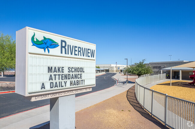 Welcoming entrance at Riverview Elementary School in El Mirage.
