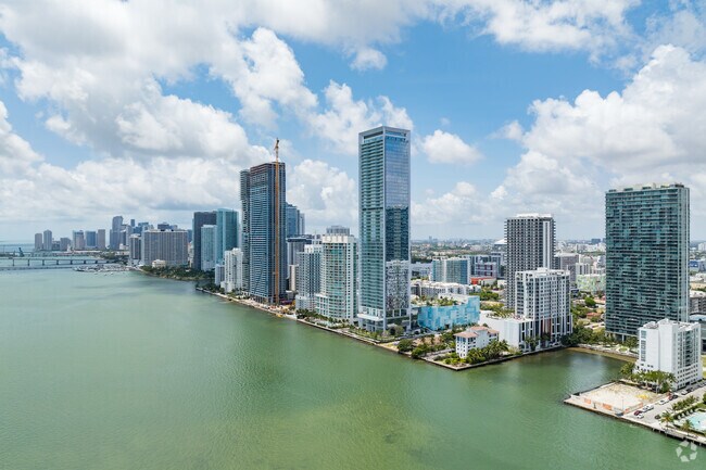 Edgewater is comprised of high-rise condominiums many overlooking Biscayne Bay.