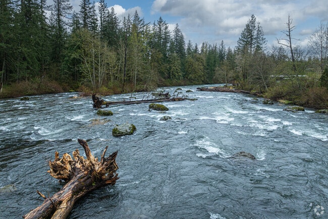 The Green River is a major presence in Kanaskat.