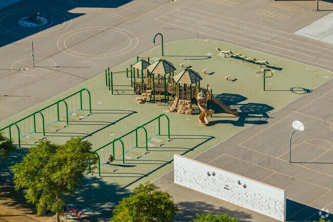 Students can enjoy the many swings and playground at Bella Vista Elementary School.