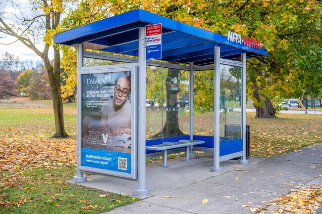 The NFTA Metro Bus Stop in Eggertsville provides convenient transportation options.