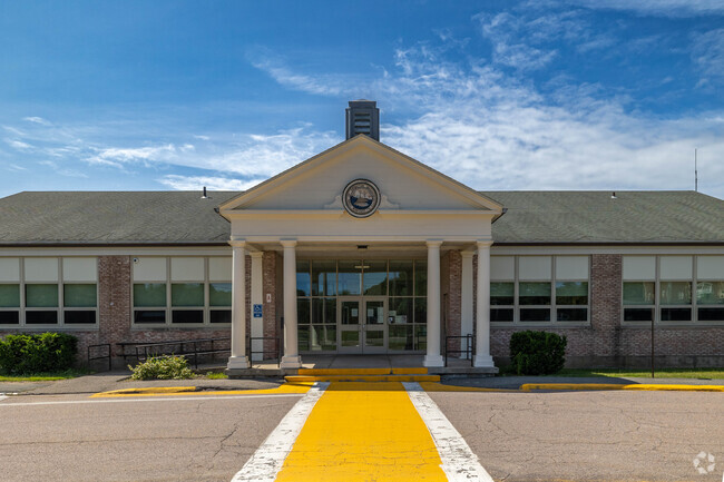 A stunning entrance to the Beaver Brook Elementary in Abington.