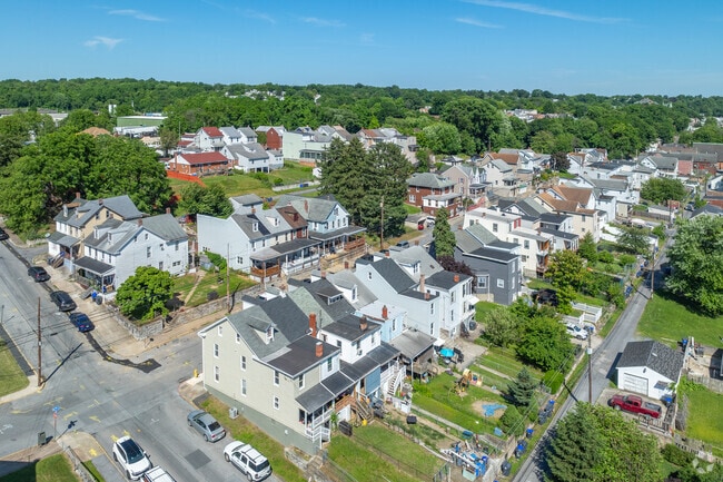 Many homes in Steelton sit along steep, hilly streets.