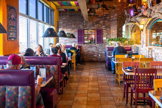 Mexican restaurants are frequent along Seventh Street near Jefferson.