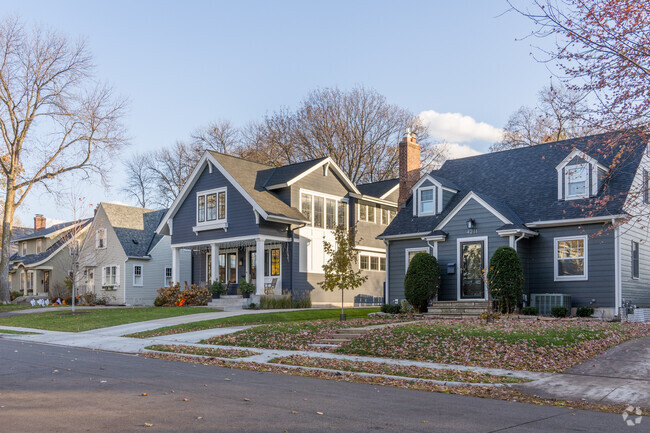 A row of various home styles in the Morningside neighborhood.