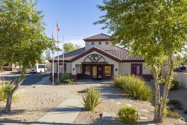 West Phoenix High School is made up of many building, allowing students to get some fresh air.