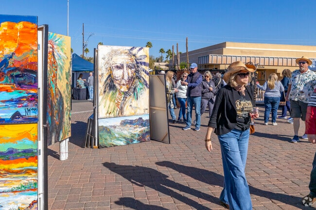 The Winter Carefree Fine Art & Wine Festival charges a five dollar admission fee for the event.