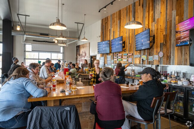 Meet up with family and friends at Bull City Ciderworks just a few miles away from Phillips Ave.