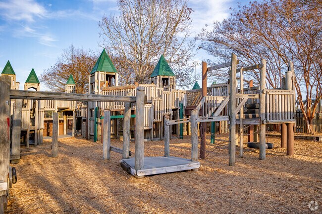Kids love climbing the fort like playground in All Kids Park in Athens.