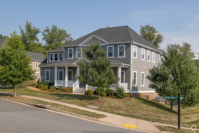 THe larger more expensive home styles in Pantops lie higher in the hills.