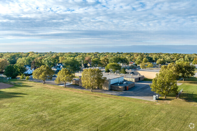 Medina Middle School in North Linden, has lots of green space for students to enjoy.
