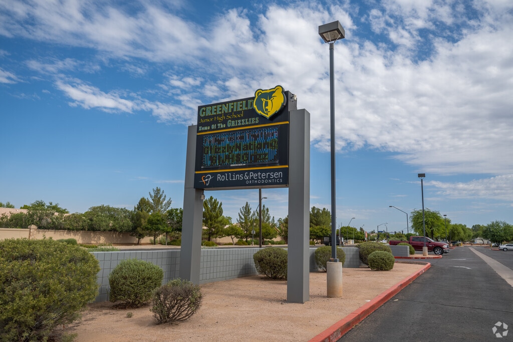 Greenfield Junior High School serves students from sixth to eighth grade.