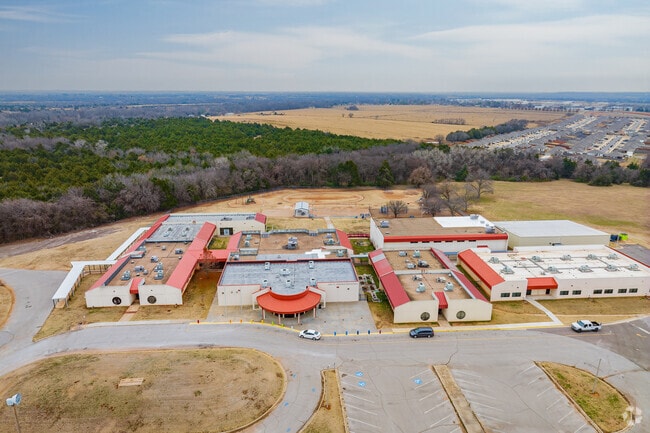 Aerial view of the John K. Hubbard Elementary School.