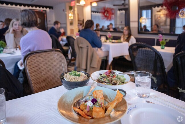 Le Colonial Lake Forest is an upscale restaurant with a stylish bar and al fresco dining.