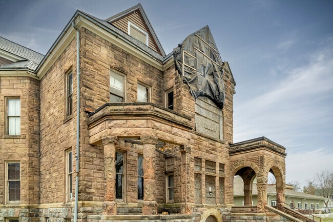 Built in 1888, the Wright House is a historic stone mansion in downtown Alma.