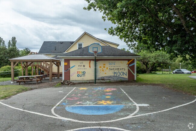 Cascades Montessori Middle School basketball court.