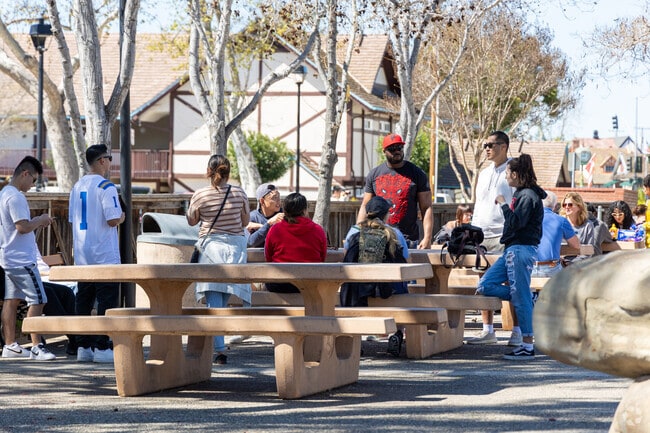 Picnic spots are common in Solvang’s parks and nearby Nojoqui Falls.