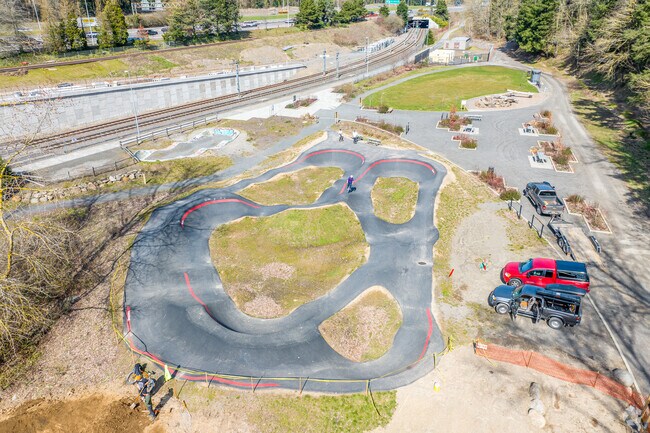 Gateway Green Park is a great place to ride bikes or walk your dog.