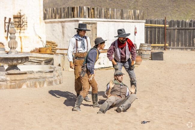 Visitors to Old Tucson, A Wild West Entertainment Park can explore historic movie sets and ride vintage attractions.