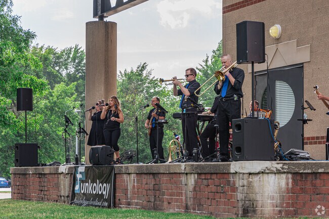 A different band is featured each week, during the Summer concert series in Brunswick.