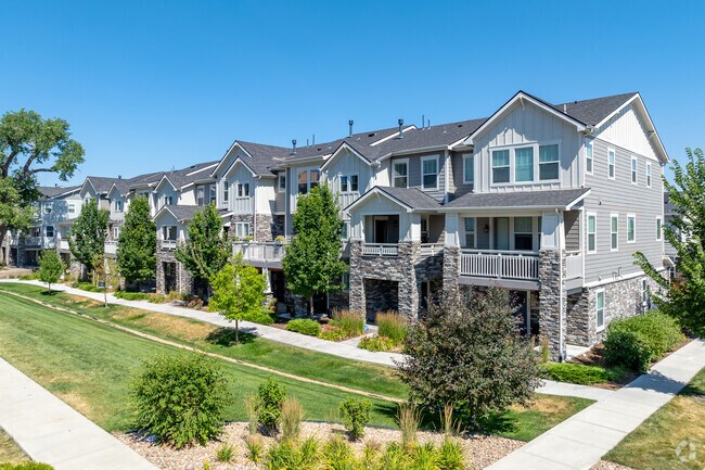 Townhomes in the Harlan community were the first completed and feature new build amenities.